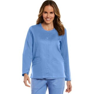 7701 Matrix Round Neck Snap Jacket - Maevn