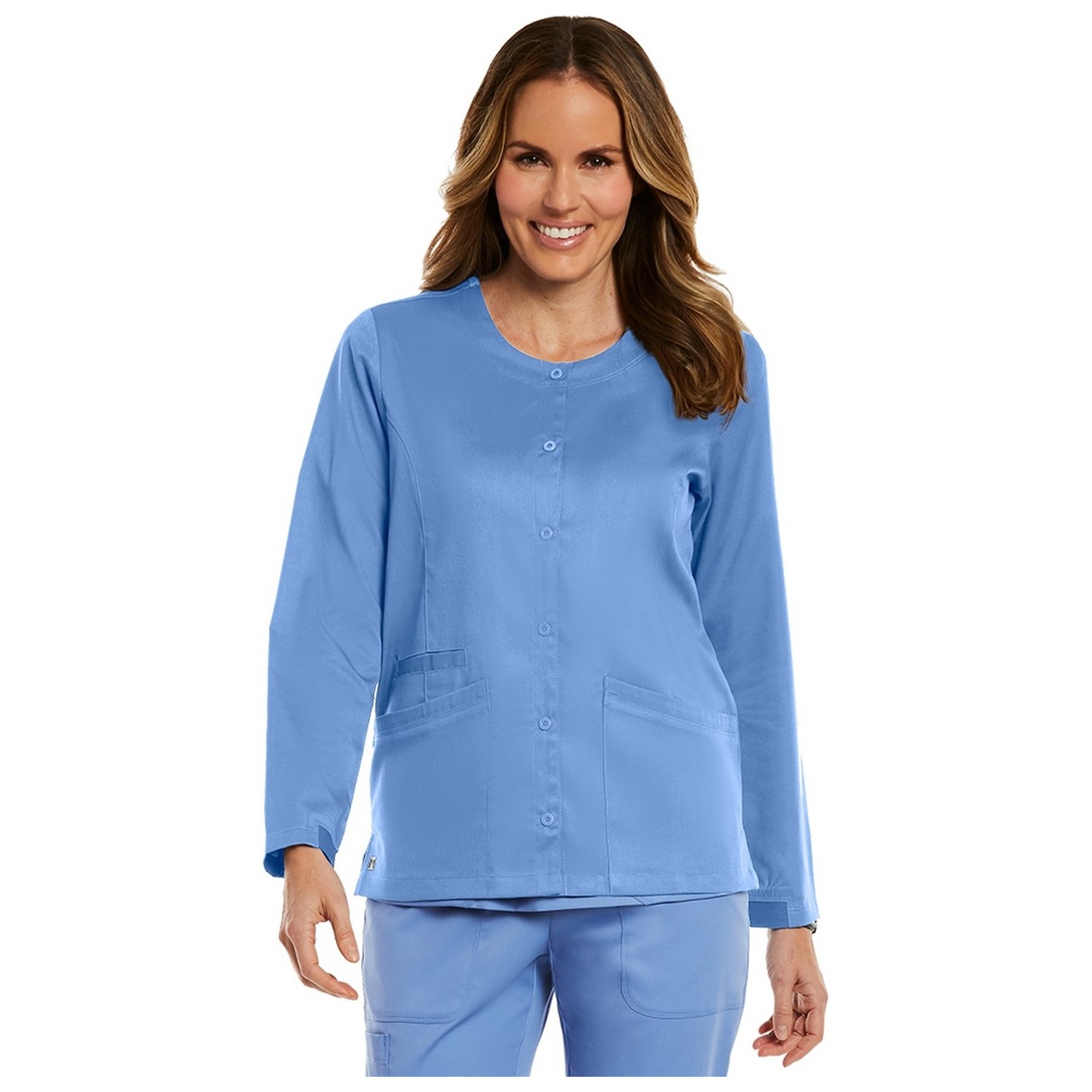 7701 Matrix Veste à boutons snap et au col rond - Maevn