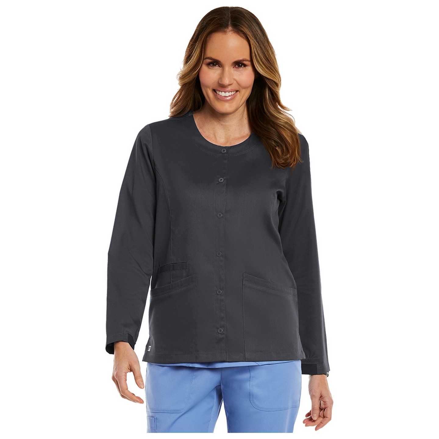 7701 Matrix Veste à boutons snap et au col rond - Maevn