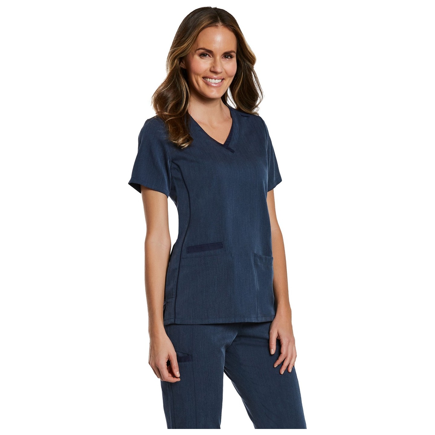 3901 Matrix Pro Contrast Double V-Neck Top - Maevn