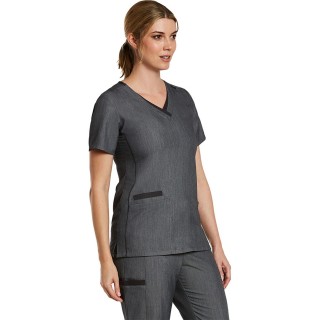 3901 Matrix Pro Contrast Double V-Neck Top - Maevn