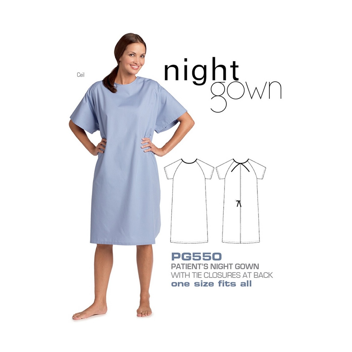 PG550 Patient's Night Gown - Unisex