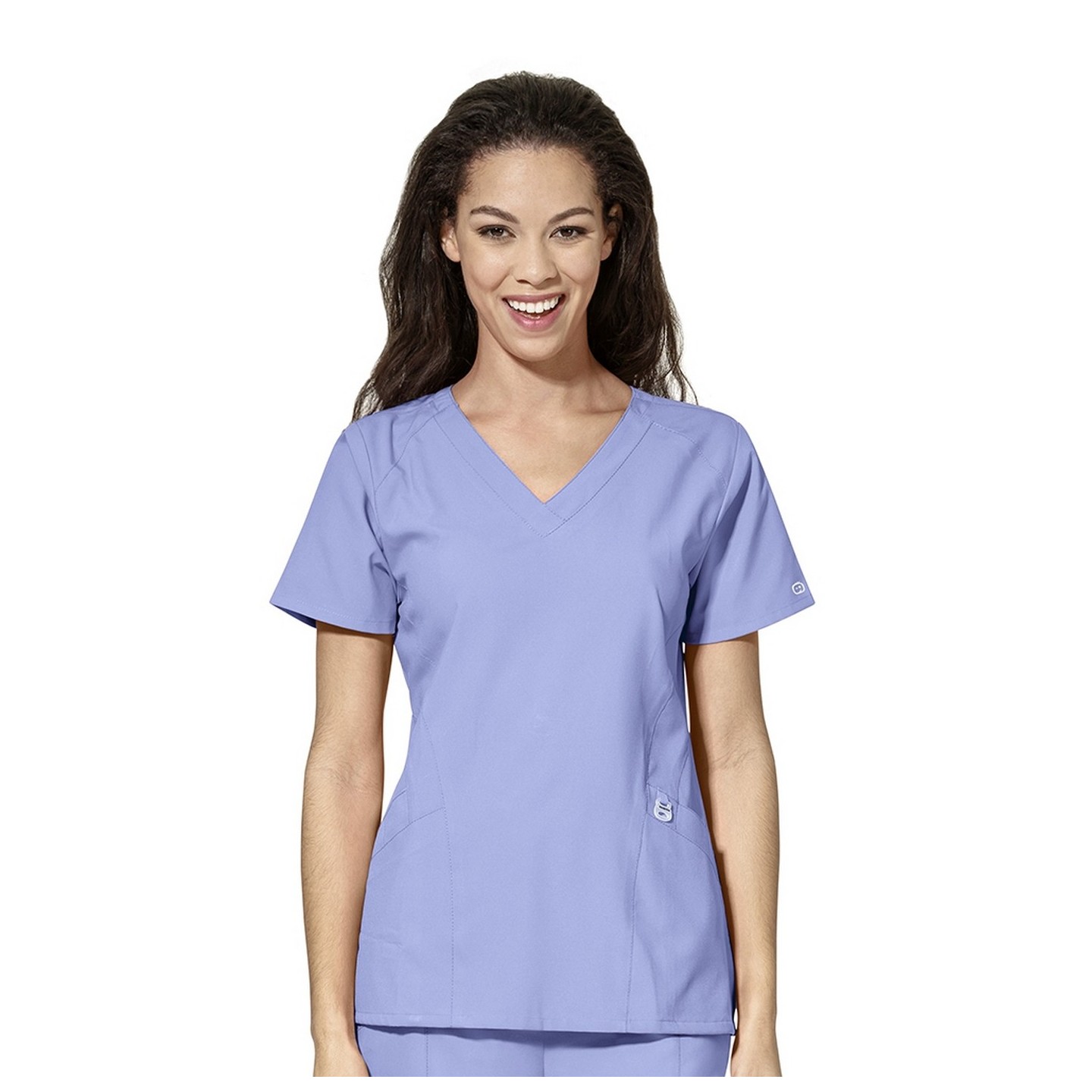 6155 W123 by WonderWink - Women's Stylized V-neck Top