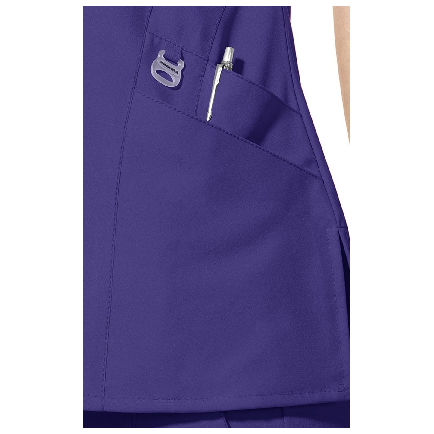 6155 W123 by WonderWink - Women's Stylized V-neck Top