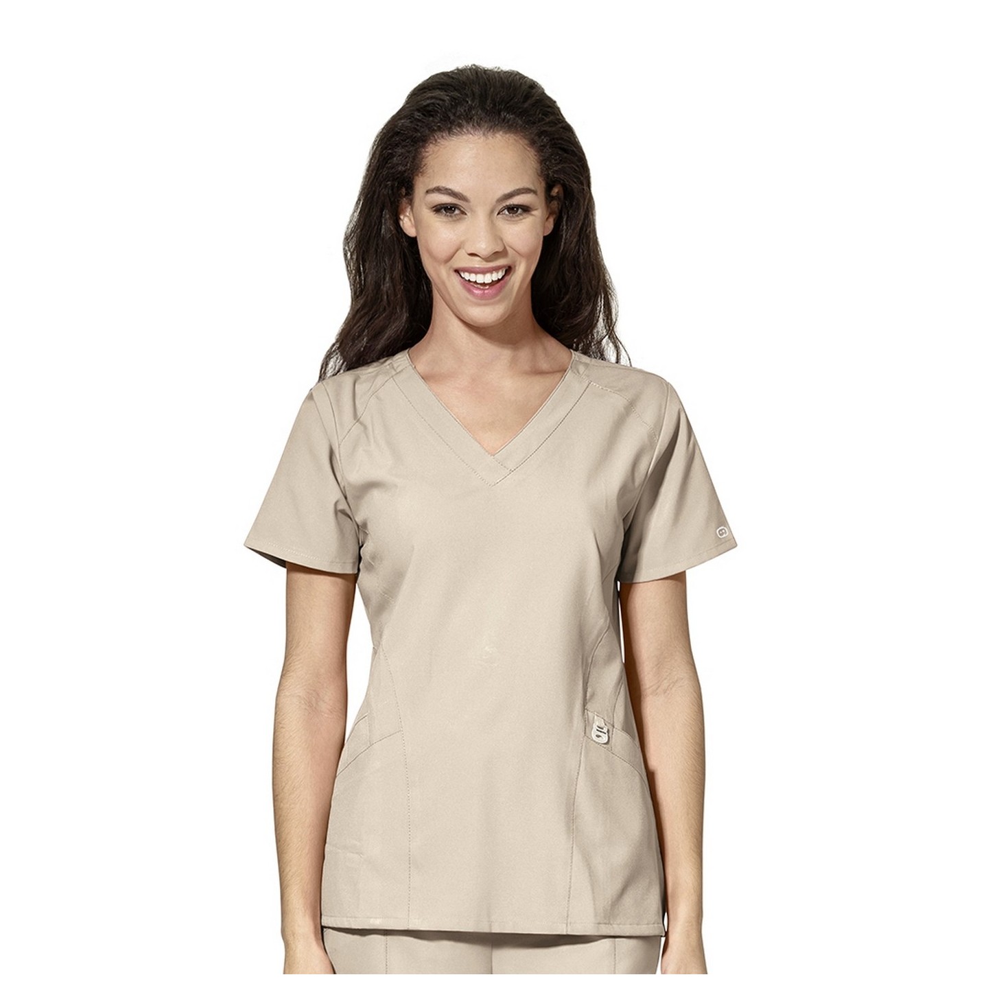 6155 W123 by WonderWink - Women's Stylized V-neck Top