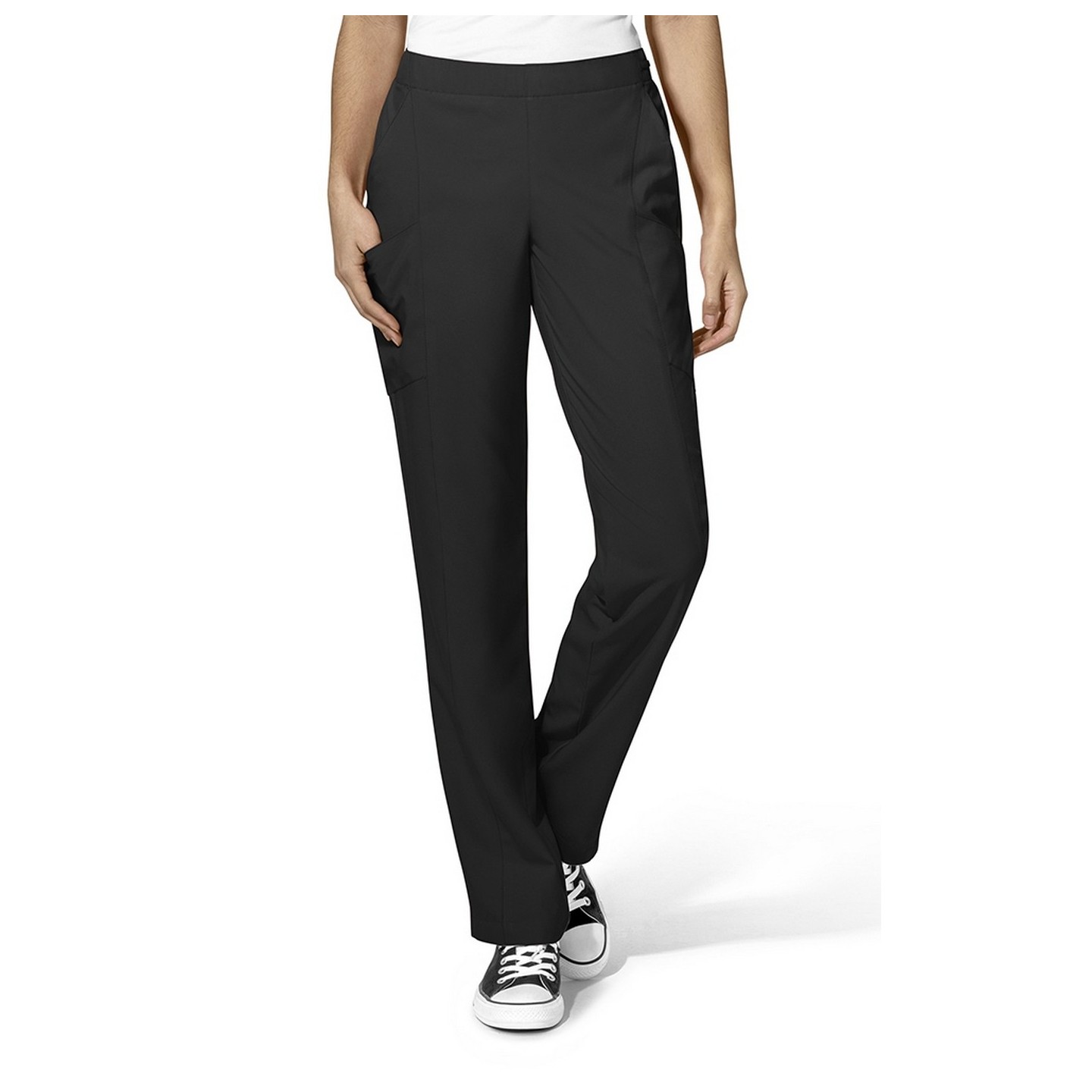 5155 W123 de WonderWink Pantalon double cargo à devant plat pour femmes