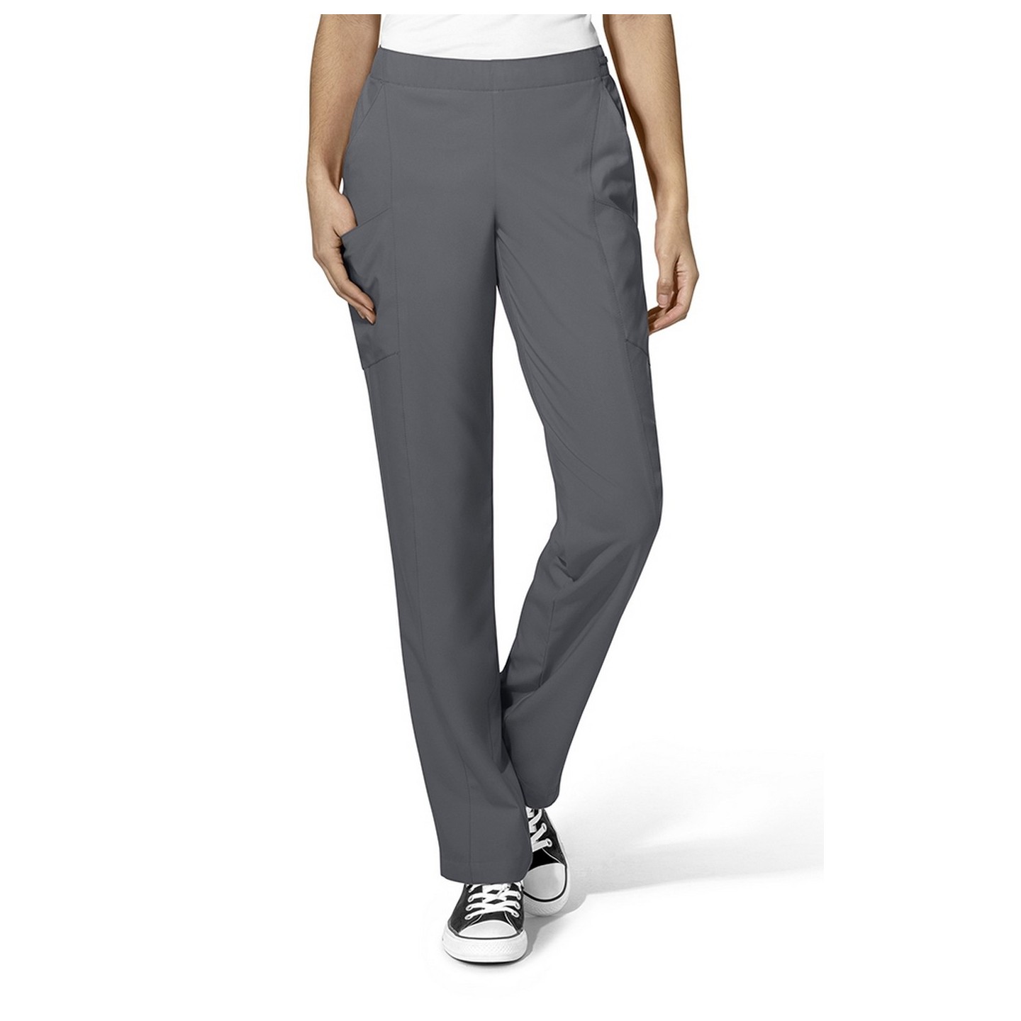 5155 W123 de WonderWink Pantalon double cargo à devant plat pour femmes