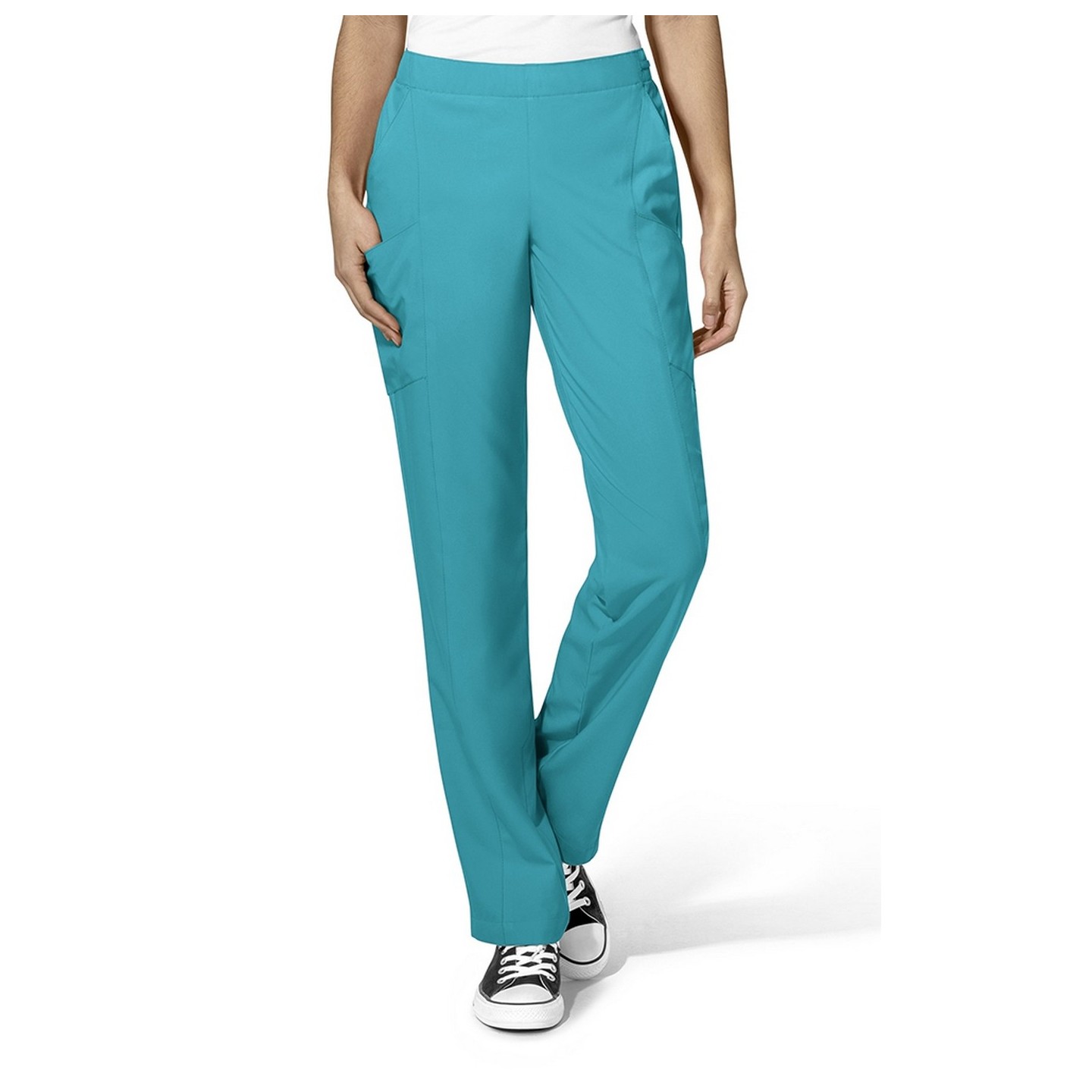 5155 W123 de WonderWink Pantalon double cargo à devant plat pour femmes