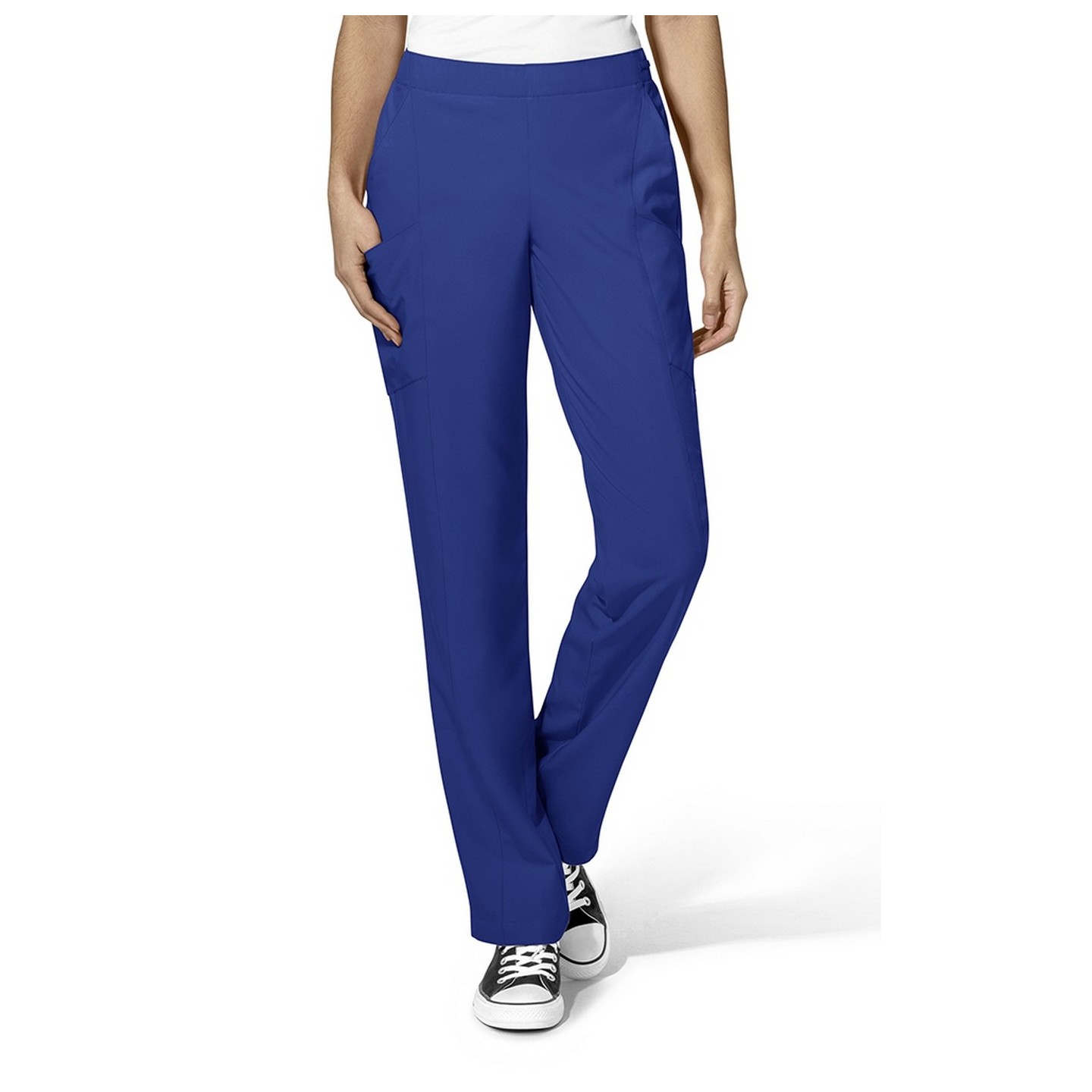 5155 W123 de WonderWink Pantalon double cargo à devant plat pour femmes