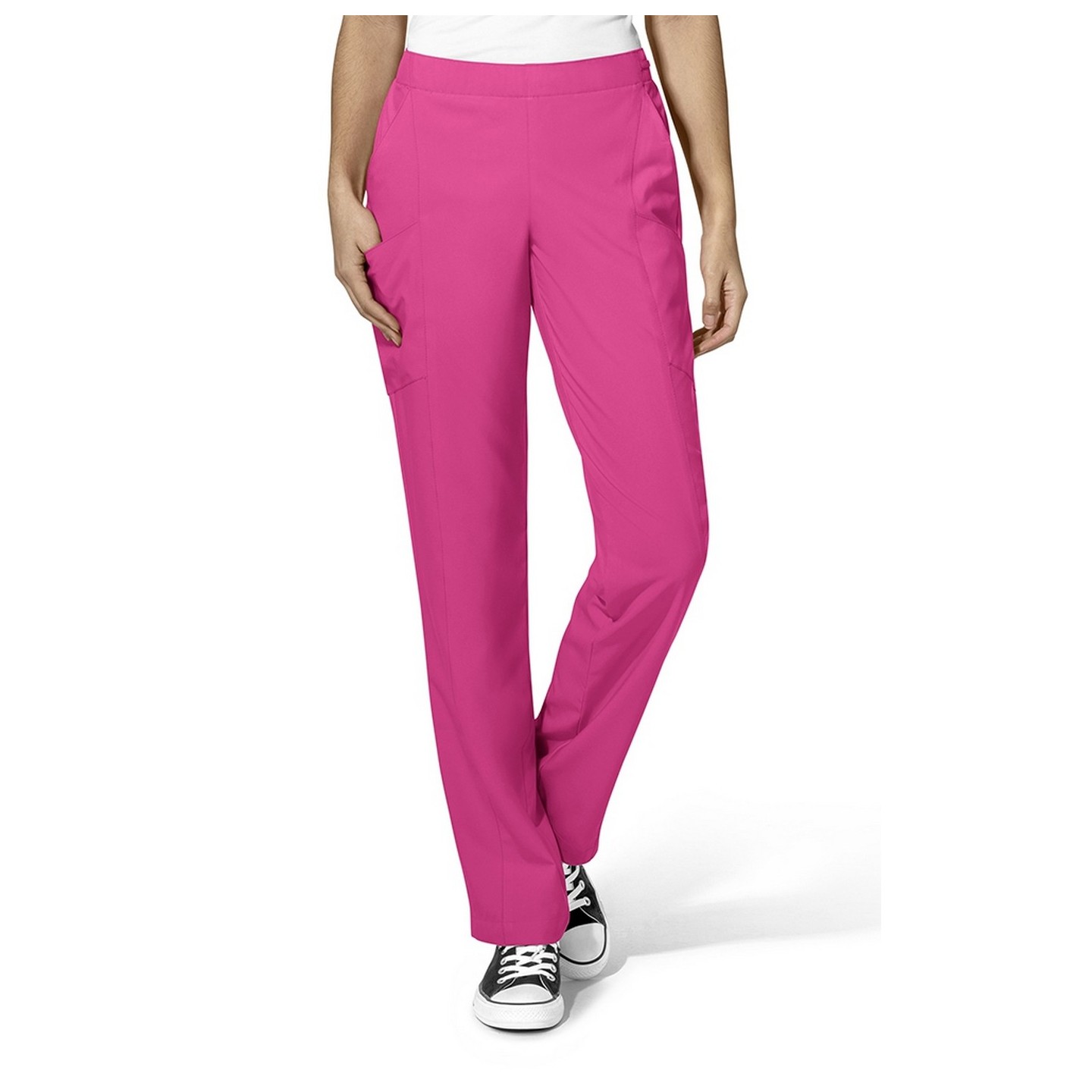 5155 W123 de WonderWink Pantalon double cargo à devant plat pour femmes
