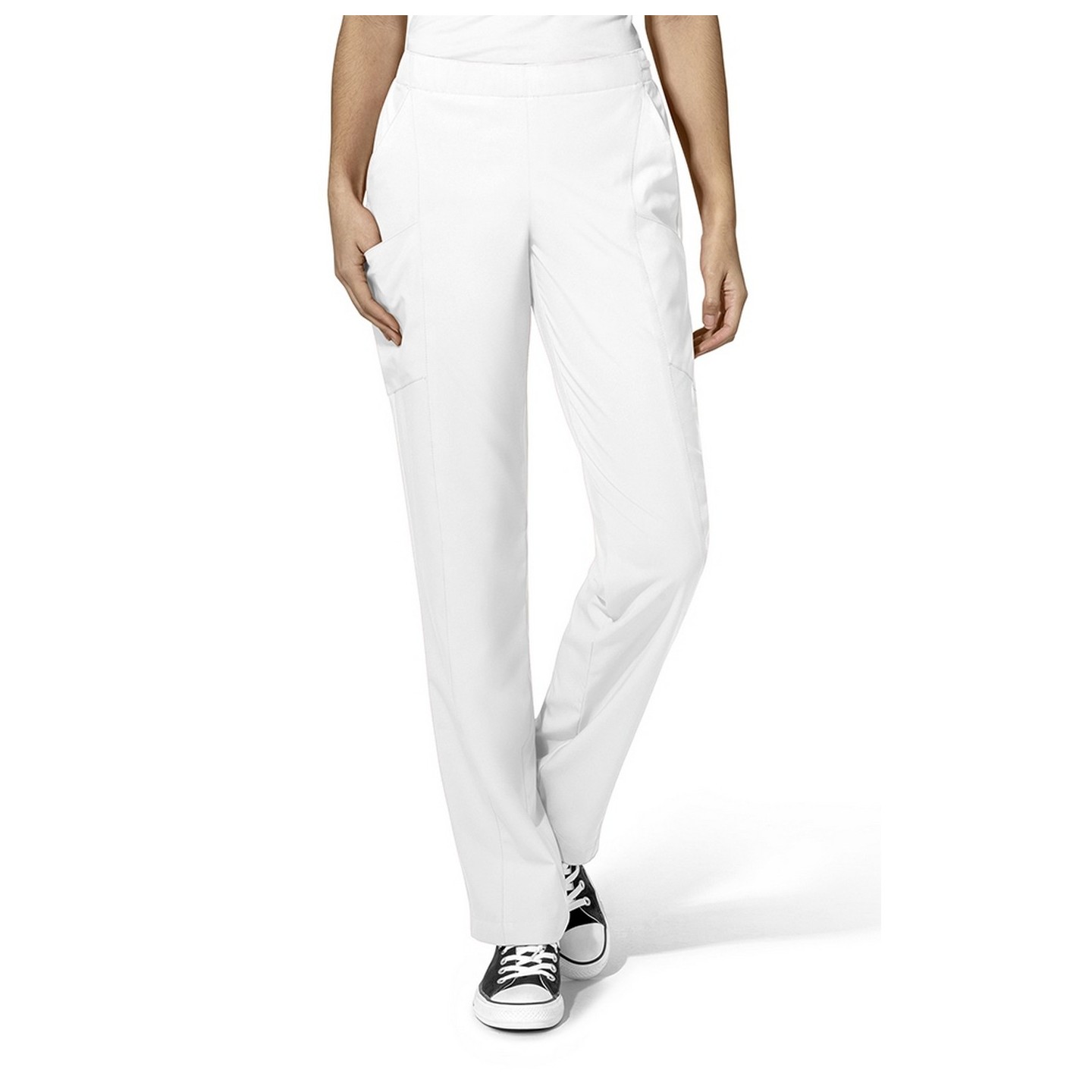 5155 W123 de WonderWink Pantalon double cargo à devant plat pour femmes