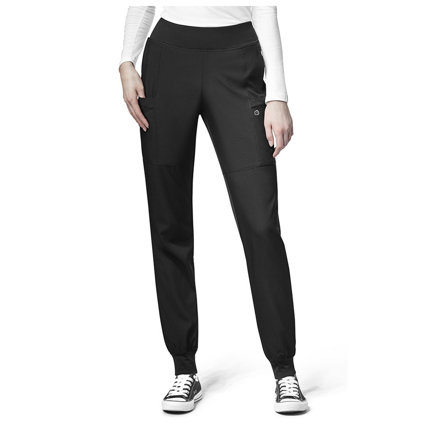5555 W123 de WonderWink - Pantalon taille haute pour cargaison Jogger