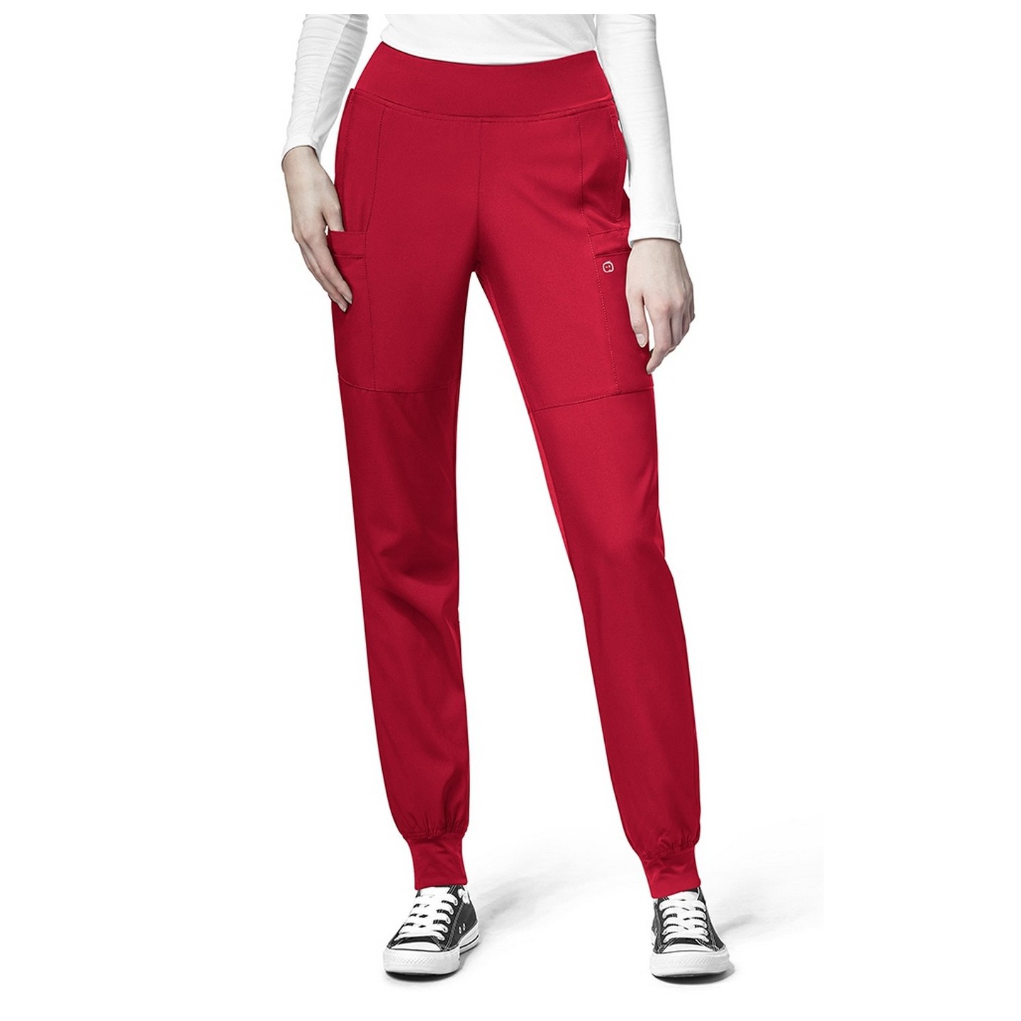 5555 W123 de WonderWink - Pantalon taille haute pour cargaison Jogger