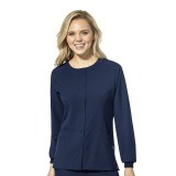 8155 W123 by WonderWink - Women's Crew Neck Warm Up Jacket