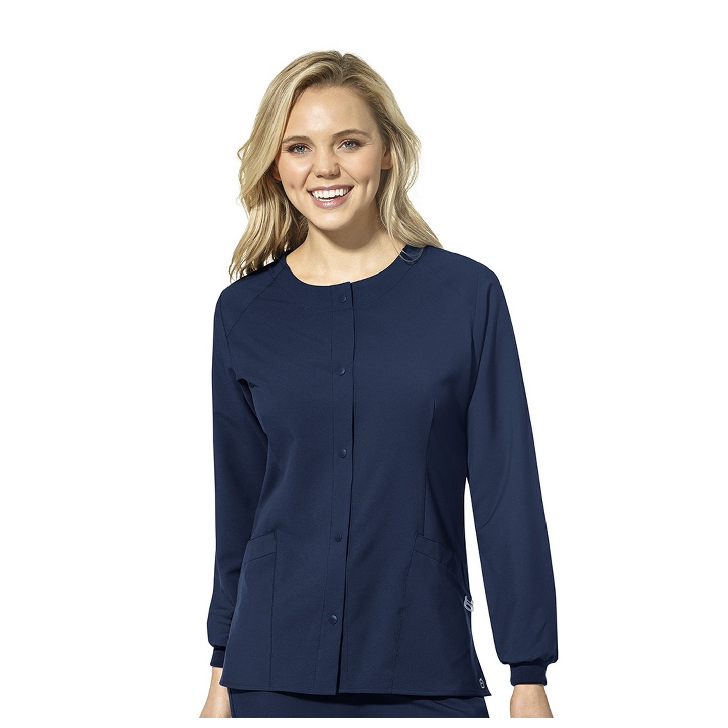 8155 W123 by WonderWink - Women's Crew Neck Warm Up Jacket