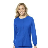 8155 W123 by WonderWink - Women's Crew Neck Warm Up Jacket