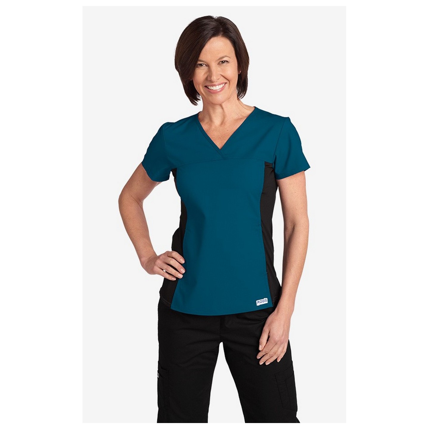 Flexi V-Neck Scrub Top par MOBB - Caribbean (CA)