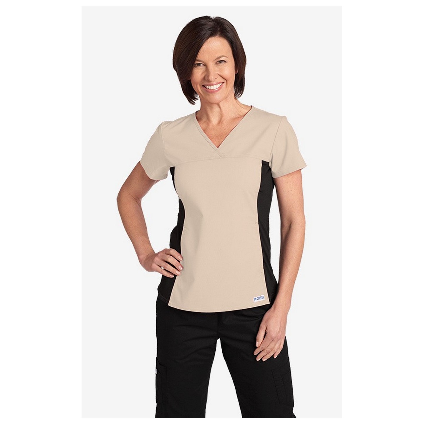 Flexi V-Neck Scrub Top par MOBB - Khaki (KH)