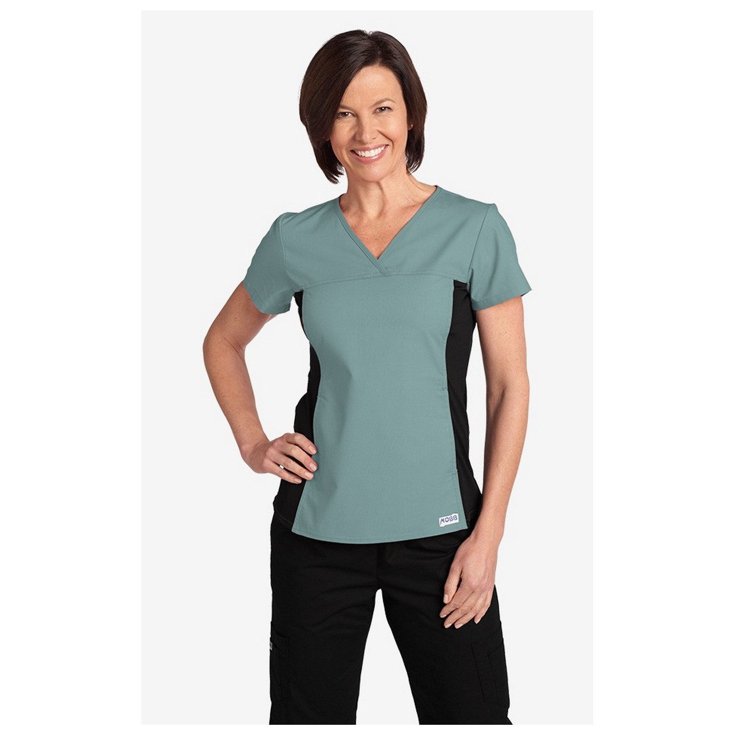 Flexi V-Neck Scrub Top par MOBB - Lagoon (LA)