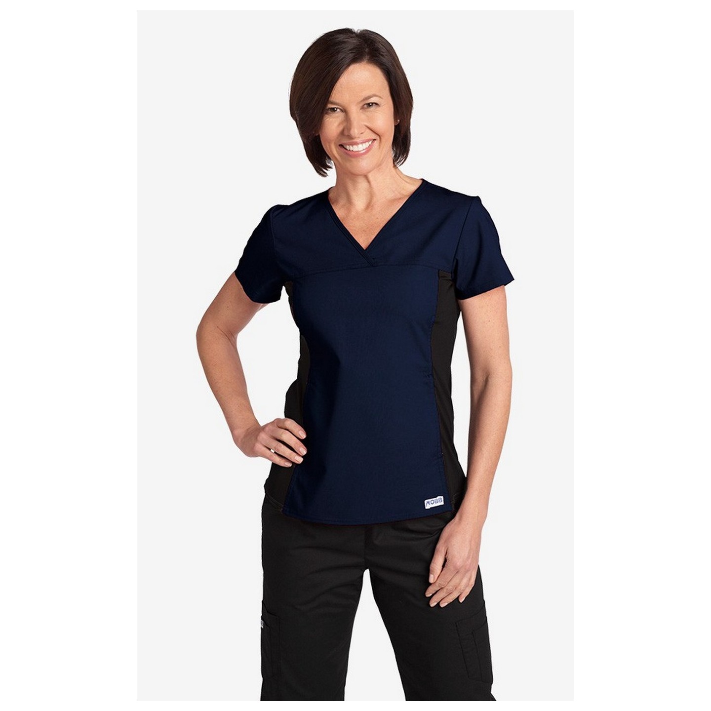 Flexi V-Neck Scrub Top par MOBB - Navy (NN)