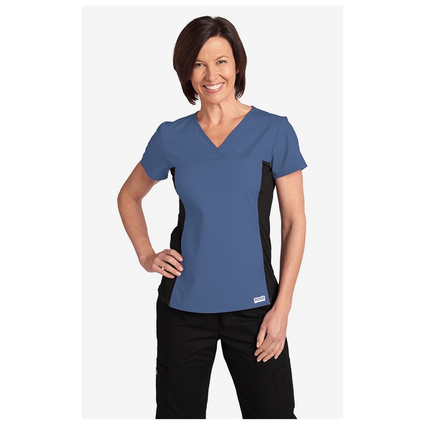 Flexi V-Neck Scrub Top par MOBB - Postman Blue (PS)