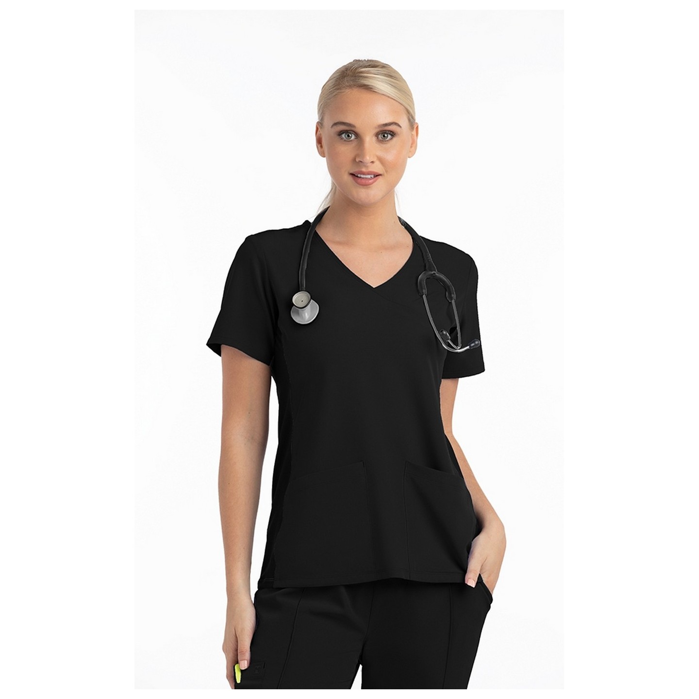  4520 [Matrix Impulse] Panneau tricoté pour femmes haut mock wrap 