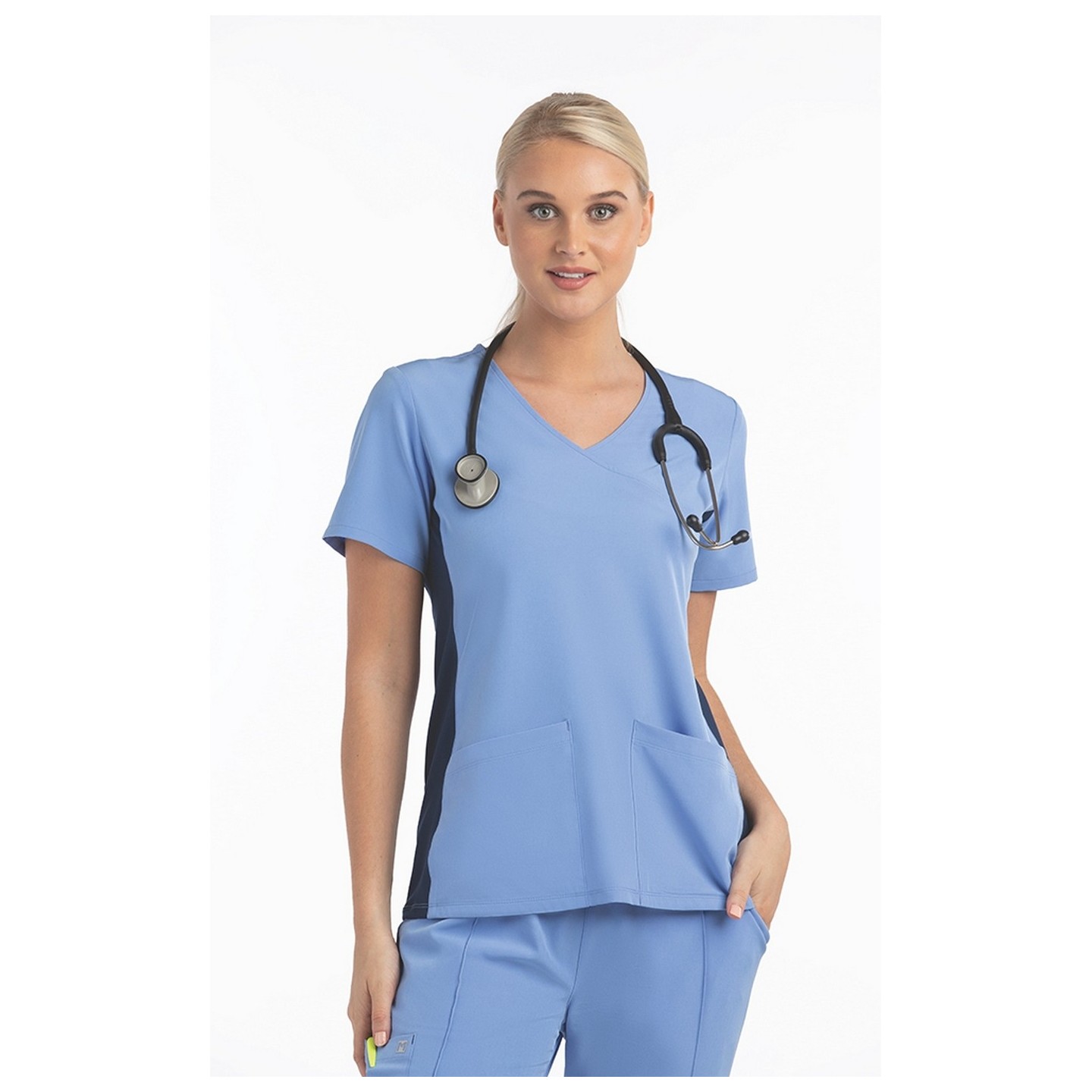  4520 [Matrix Impulse] Panneau tricoté pour femmes haut mock wrap 