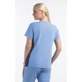 4520 [Matrix Impulse] Women's Knitted Panel Mock Wrap Top