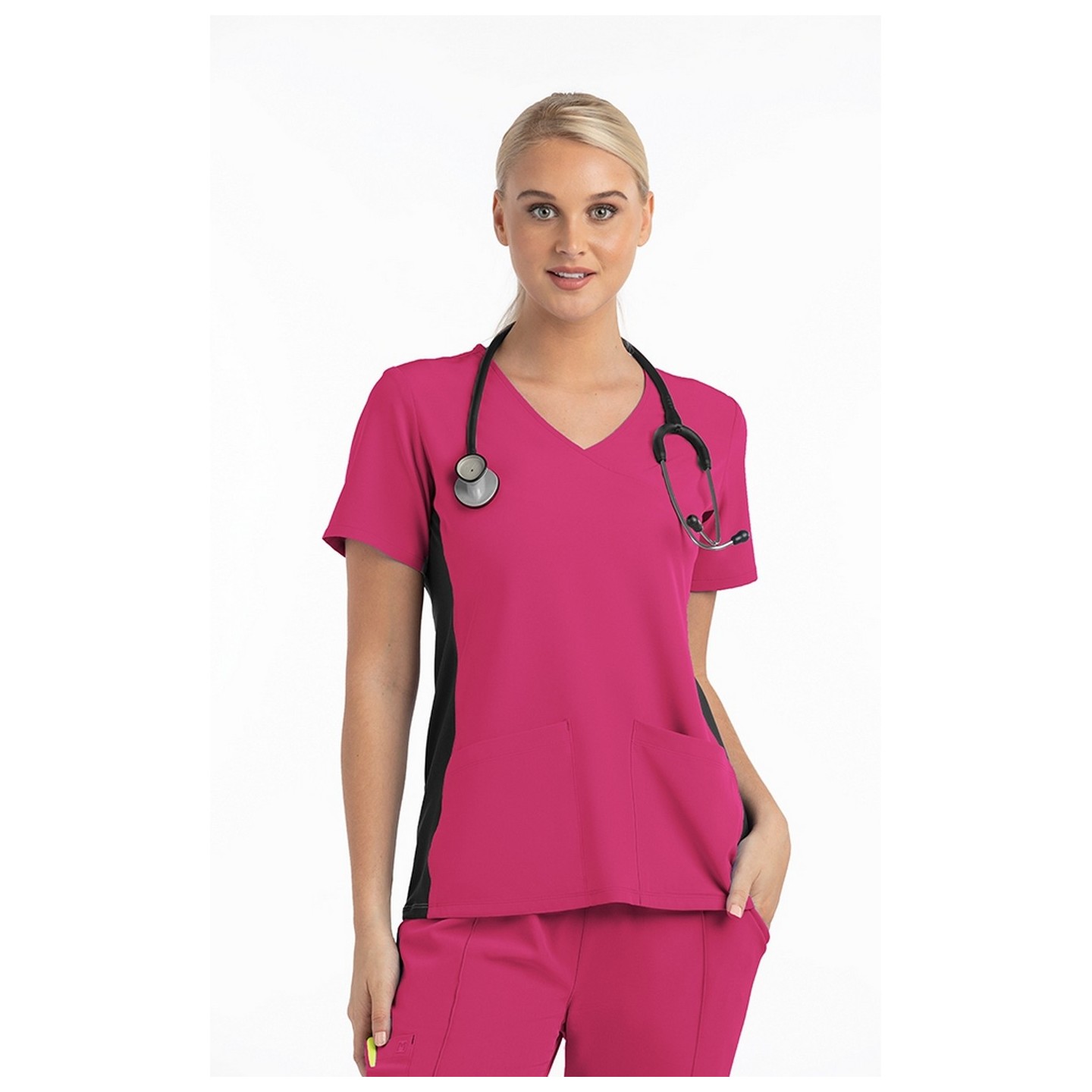  4520 [Matrix Impulse] Panneau tricoté pour femmes haut mock wrap 