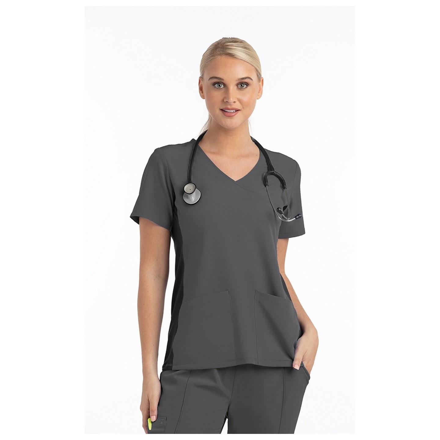  4520 [Matrix Impulse] Panneau tricoté pour femmes haut mock wrap 