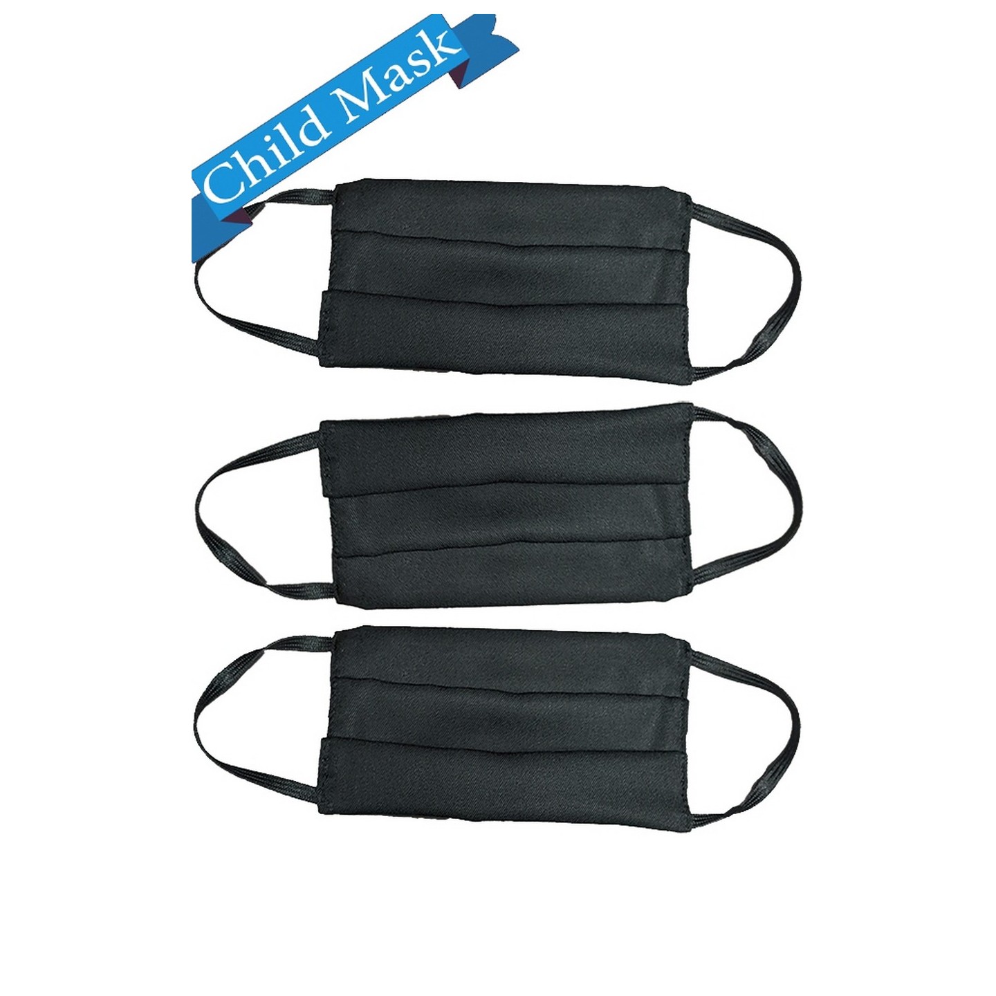 Child AV-FMCHILD Black Reusable Cloth Face Mask 3 Pack - *FINAL SALE