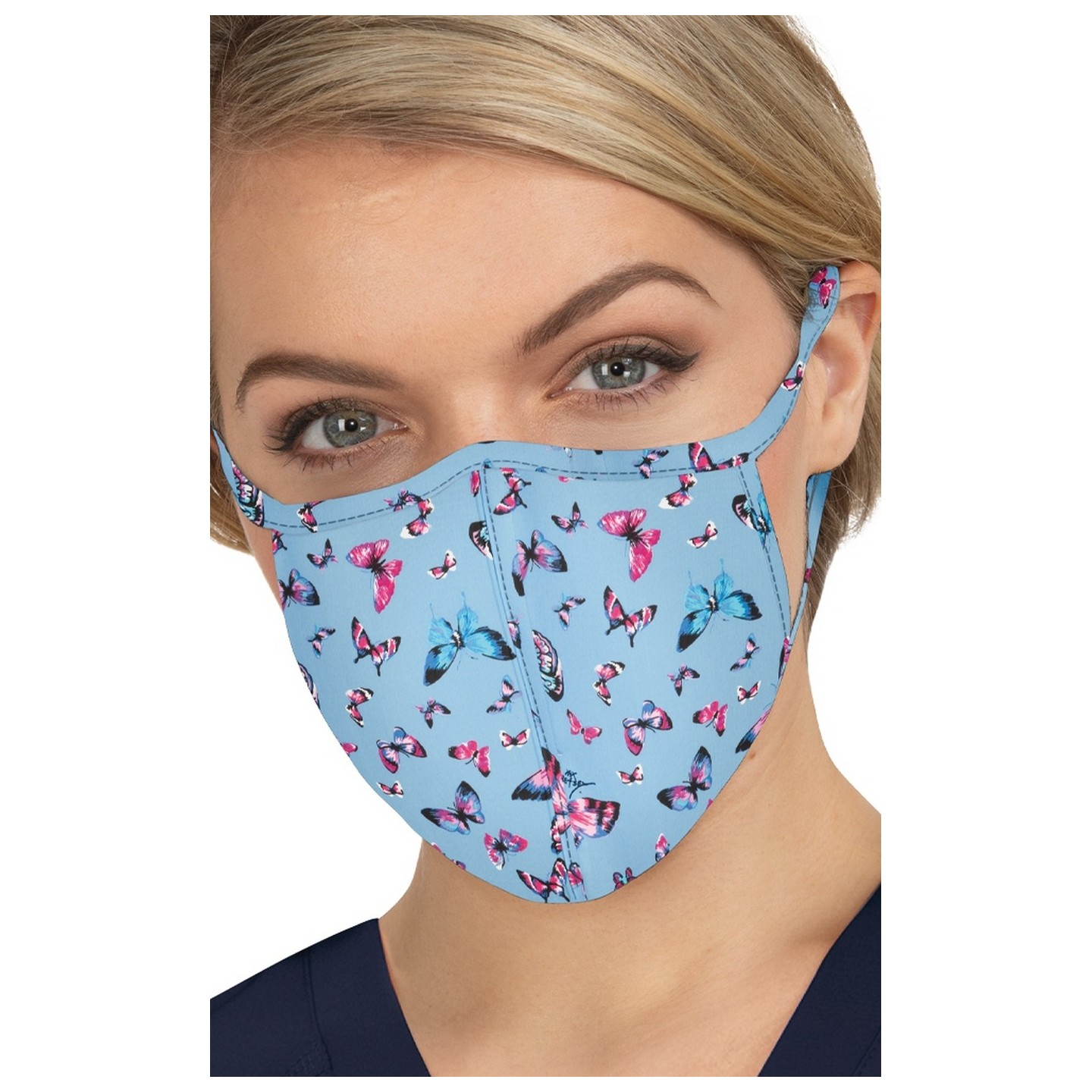 BA157 koi Scrub Face Mask - Bright Butterflies