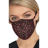 BA157 koi Scrub Face Mask - Ditsy Floral Raspberry