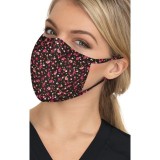 BA157 koi Scrub Face Mask - Ditsy Floral Raspberry