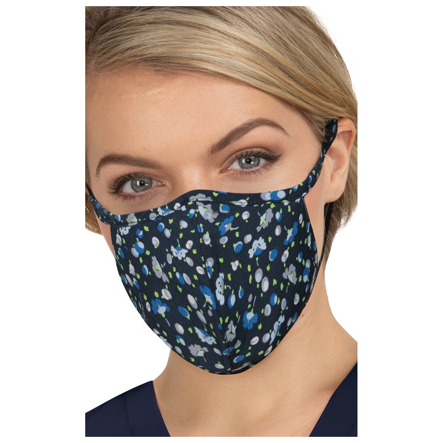 BA157 koi Scrub Face Mask - Ditsy Floral Blue