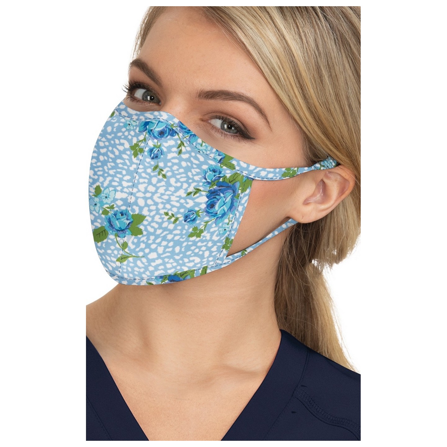 BA157 koi Scrub Face Mask - Floral Leopard