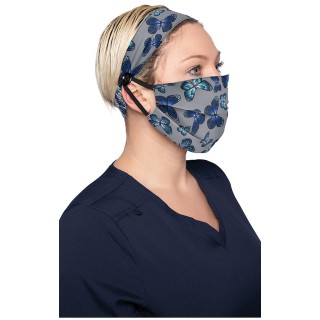 A162 koi Fashion Mask + Headband Set - Stained Glass Butterfly