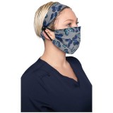 A162 koi Fashion Mask + Headband Set - Stained Glass Butterfly