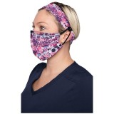 A162 koi Fashion Mask + Headband Set - Splatter Floral