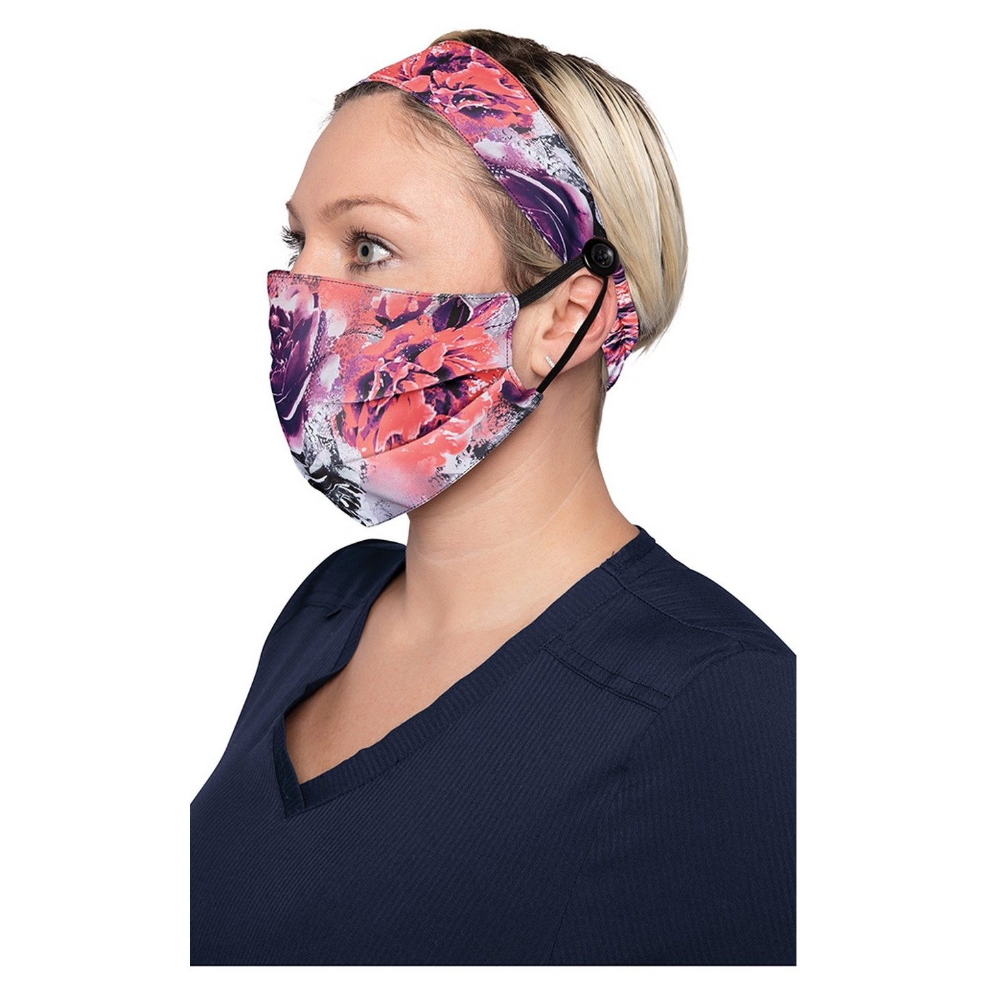 A162 koi Fashion Mask + Headband Set - Rose Frost