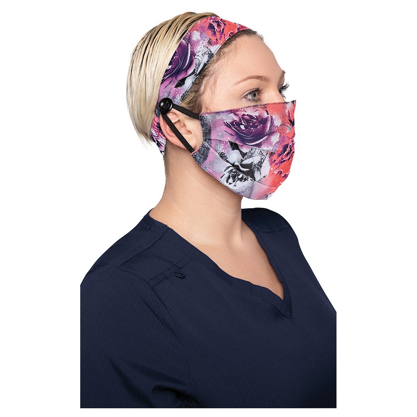 A162 koi Fashion Mask + Headband Set - Rose Frost