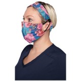 A162 koi Fashion Mask + Headband Set - Line Floral