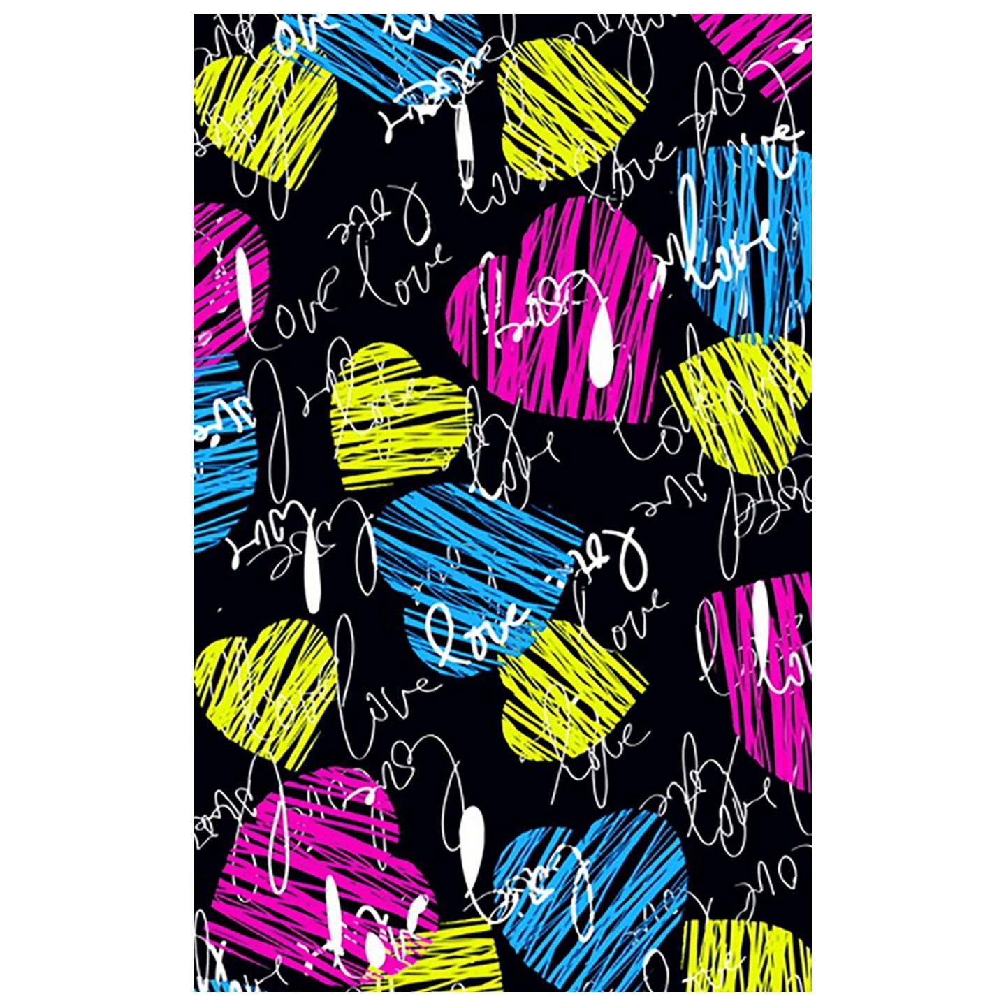 GTCP Zinnia Stretch Scrub Caps - Impression: Colour Hearts