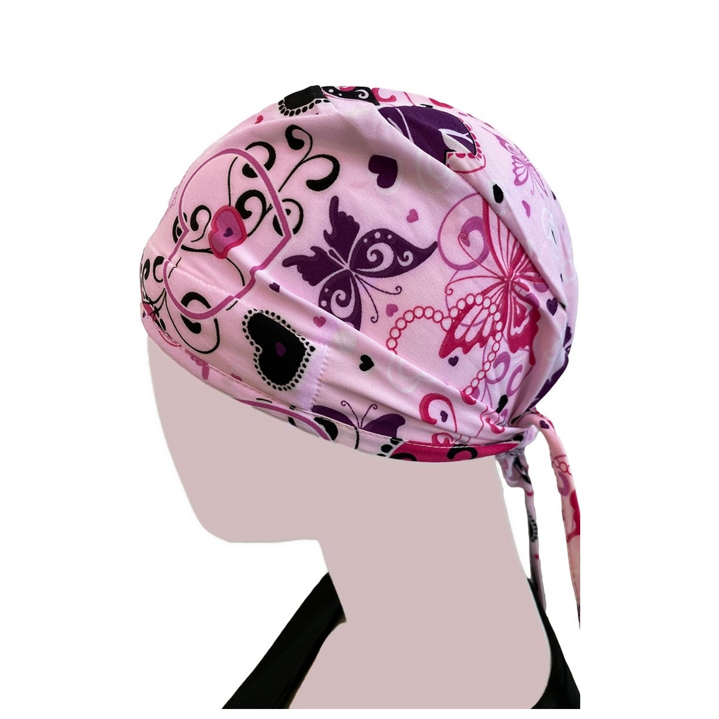 GTCP Zinnia Stretch Scrub Caps - Impression: Butterfly Hearts