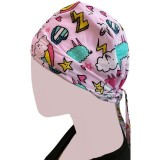 GTCP Zinnia Stretch Unisex Scrub Caps - Print: Llamacorn Love
