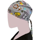 GTCP Zinnia Stretch Unisex Scrub Caps - OMG Owl