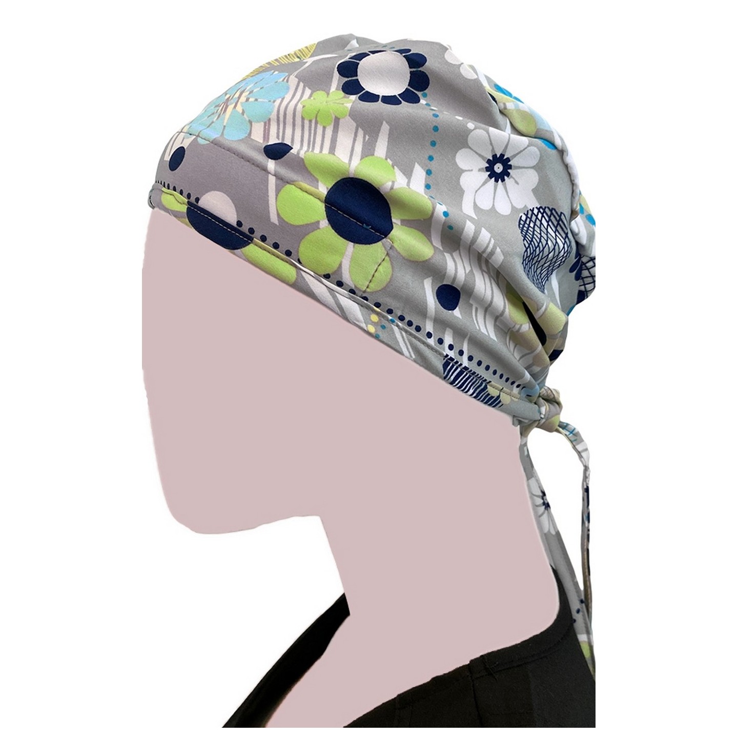 GTCP Zinnia Stretch Unisex Scrub Caps - Print: Geo Shower