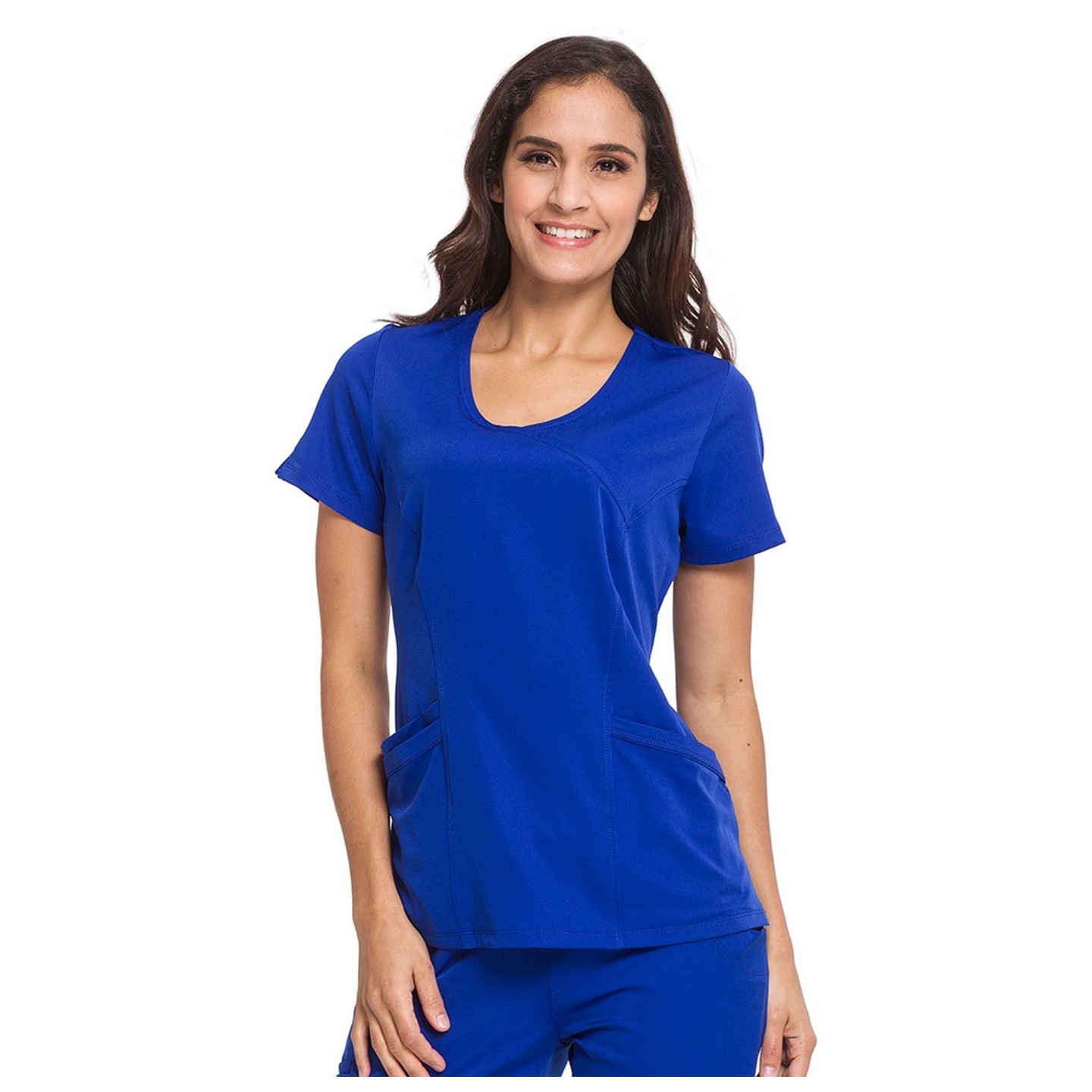 2525 HH Works by Healing Hands Madison Mock Wrap Scrub Top