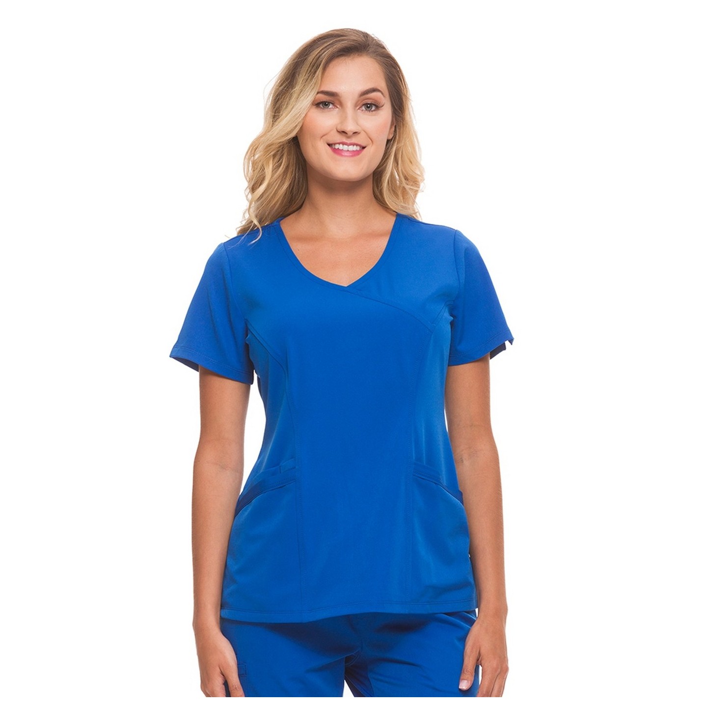 2525 HH Works by Healing Hands Madison Mock Wrap Scrub Top