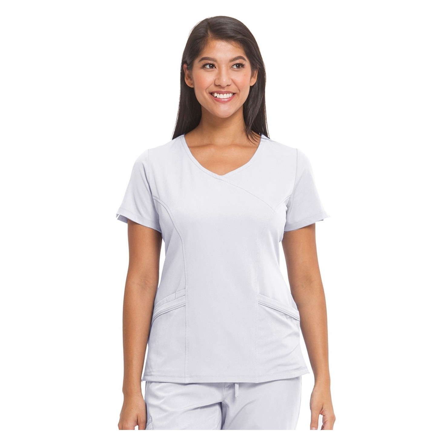 2525 HH Works by Healing Hands Madison Mock Wrap Scrub Top